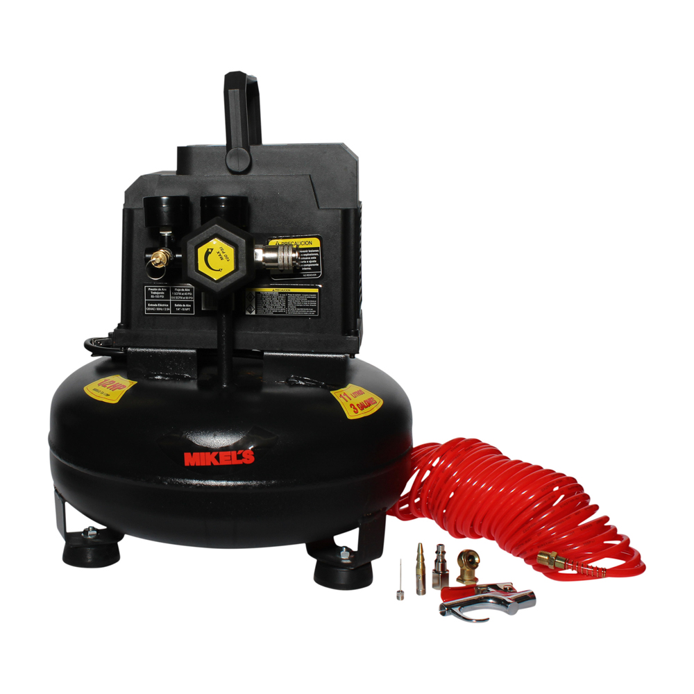 CA-1/2HP Compresor de aire 1/2 HP, tipo hamburguesa (11 lts) LIBRE DE ACEITE