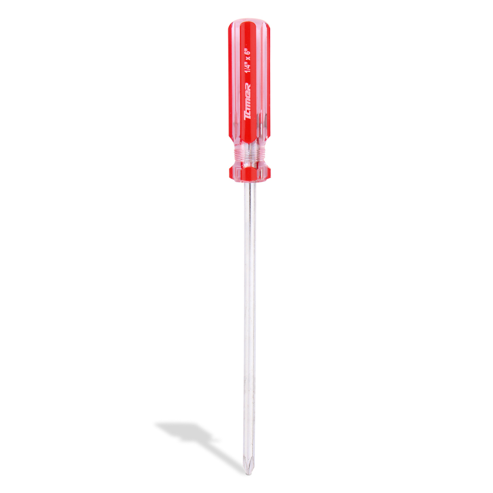 DC-146 Desarmador cruz 1/4" x 6", barra acero cromado, mango PVC
