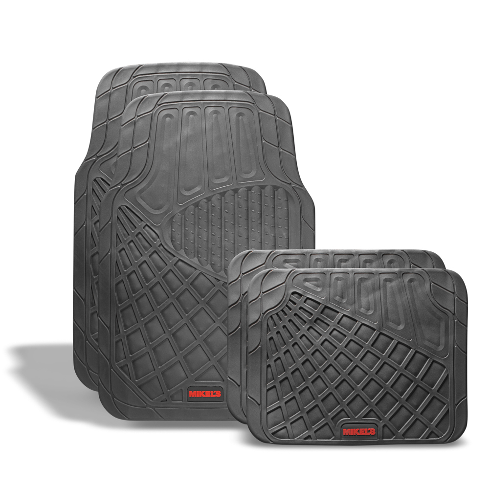 TA-2 Tapetes para auto de hule, gris de lujo