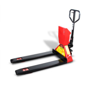 TB-2000 Patín hidráulico transpaleta con ruedas de poliuretano sistema tándem con báscula (2 ton)